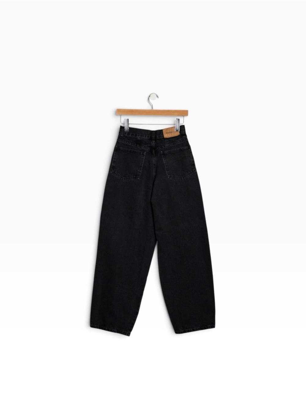 FARM Rio High-Rise Black Wide-Leg Jeans